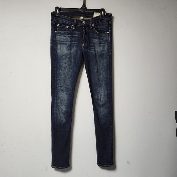 Rag & Bone Dark Wash High Rise Stretch Skinny Jeans 27 - Picture 1 of 5
